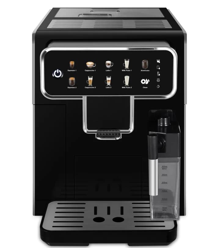 RON AM7203 volautomatische espressomachine met koffiemolen en melkopschuimer