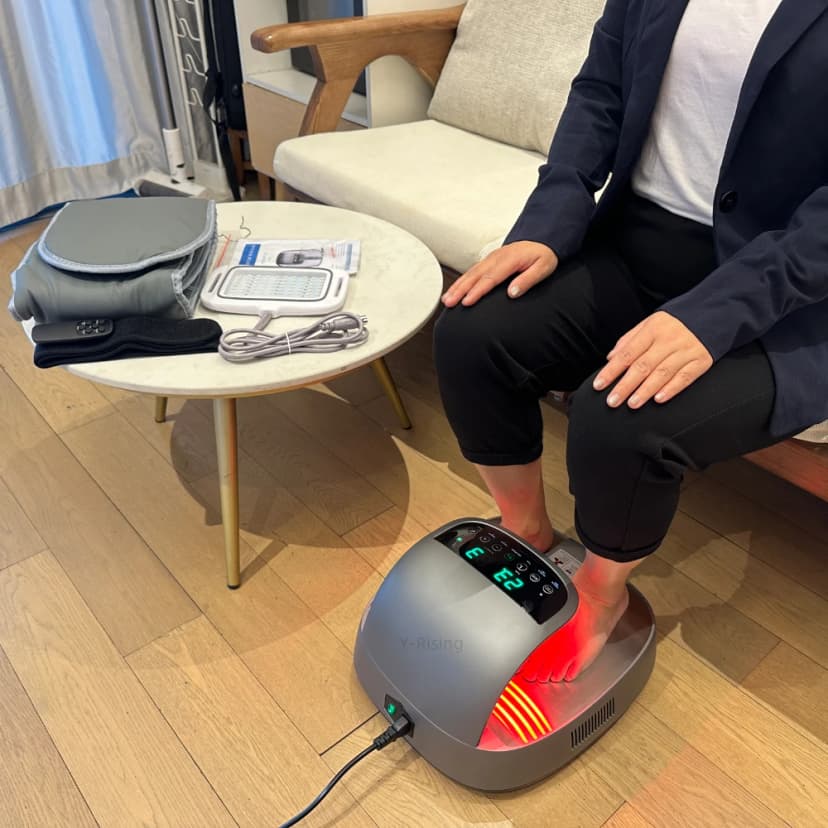 Y-Rising terahertz-voetmassageapparaat met rode en blauwe lichttherapie