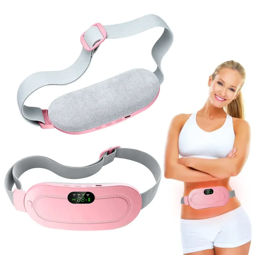 Warmteband voor de baarmoeder - Mini-verwarmingskussen voor tijdens de menstruatie met LCD-scherm